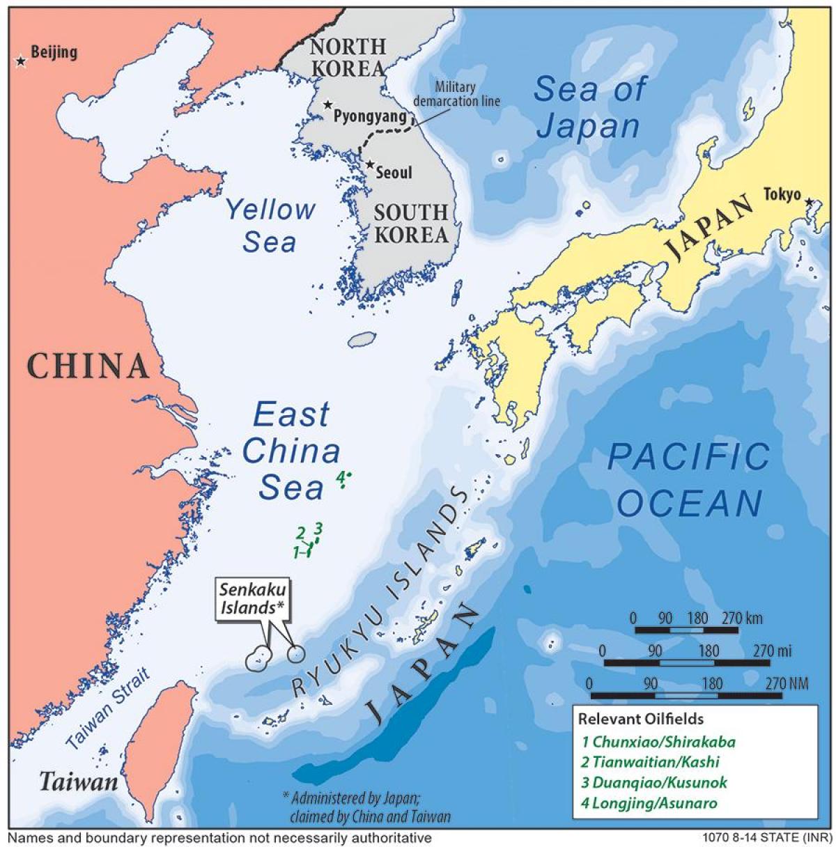 karta za Istok kineskom moru