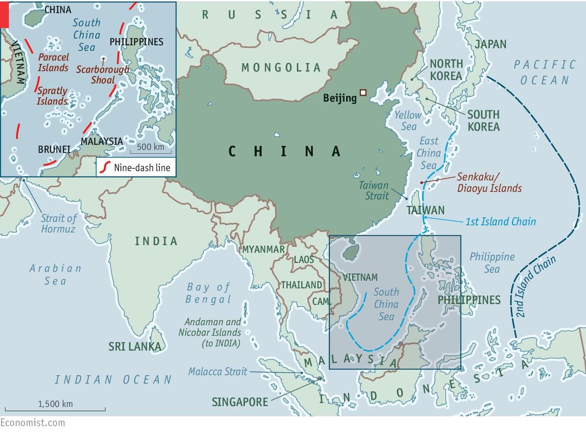 mapa Kine otoka