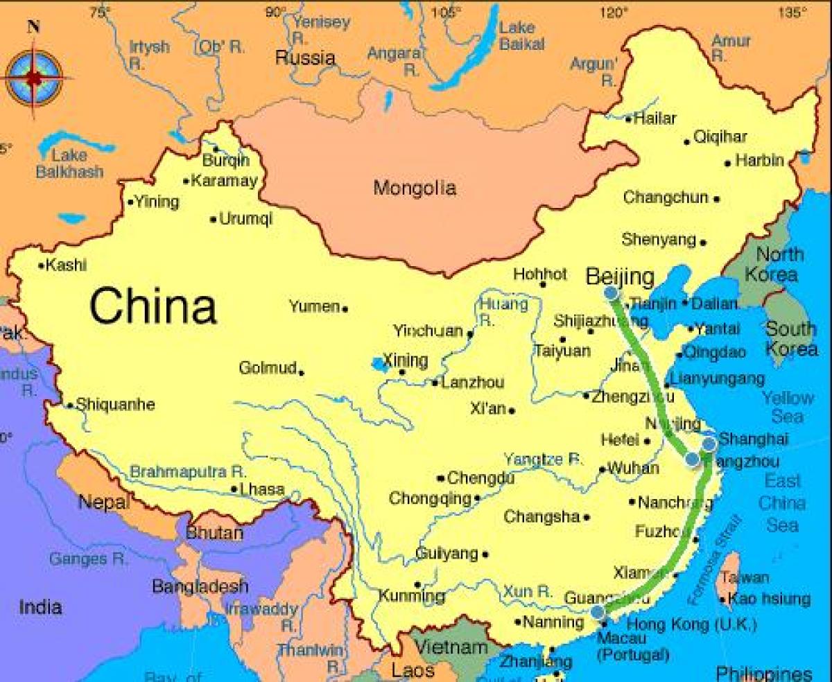 Kina kopno karti