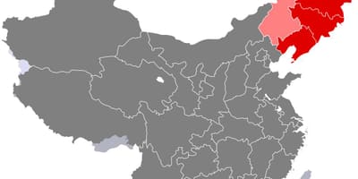 Sjeveroistočna Kina kartica