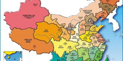 Karta pokrajina Kine