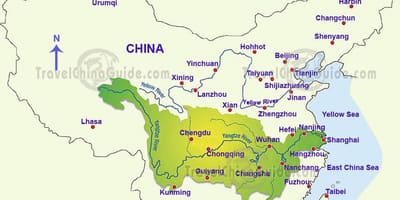 Kina karta rijeke Yangtze