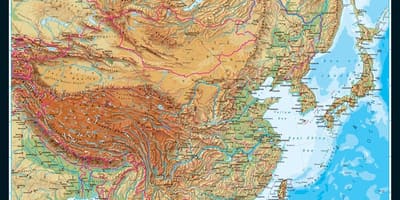 Topografski karta Kine
